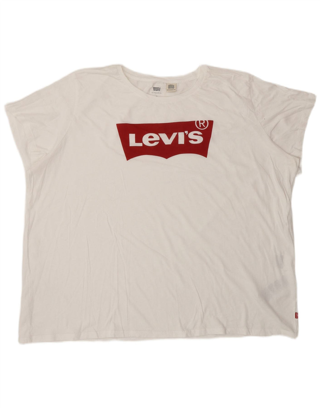 Męska koszulka z grafiką Levi's Top 3XL, biała bawełna