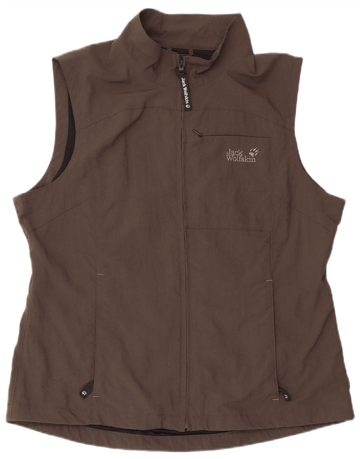 Damska kurtka dresowa bez rękawów JACK WOLFSKIN UK 18/20 XL, szara