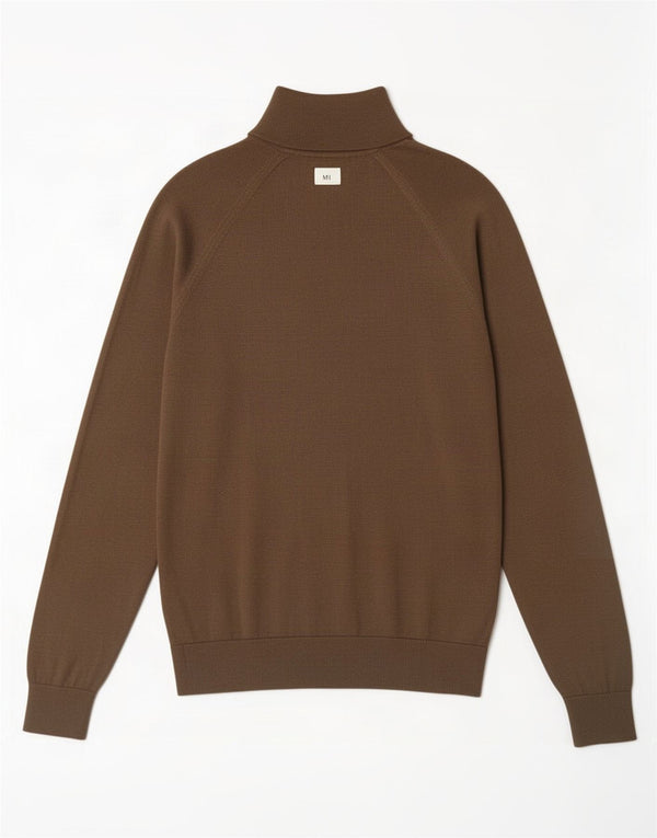 Męski sweter Gap z zamkiem błyskawicznym XS Khaki, wełna merynosów