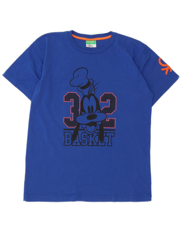 Chłopięca koszulka Benetton Disney z grafiką, 11-12 lat, 2XL, niebieska bawełna