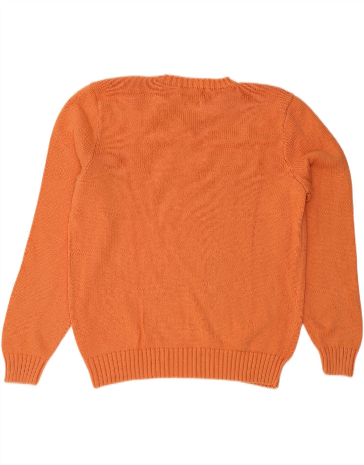 POLO RALPH LAUREN Męski sweter z dekoltem w kształcie litery V, średni pomarańczowy