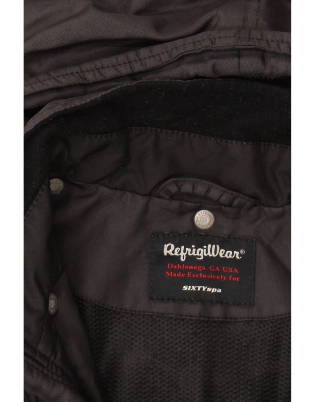 REFRIGIWEAR Girls Hooded Bomber Jacket 13-14 Years Black Vintage Refrigiwear and Second-Hand Refrigiwear from Messina Hembry 