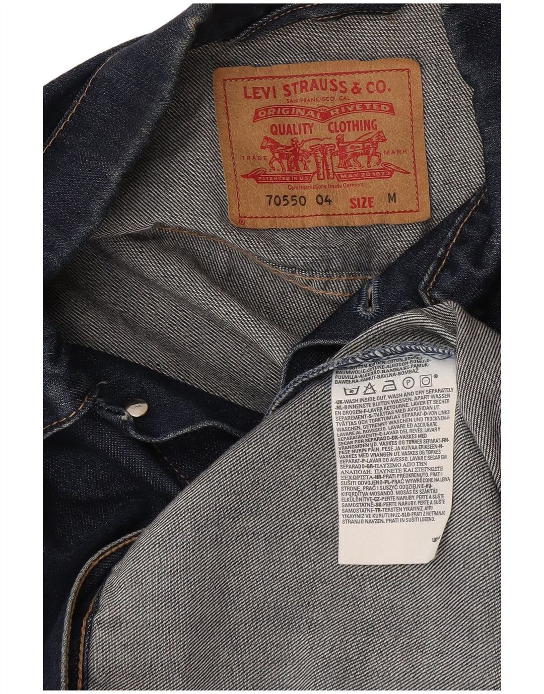 Męska kurtka dżinsowa Levi's UK 38, średnia niebieska, bawełniana