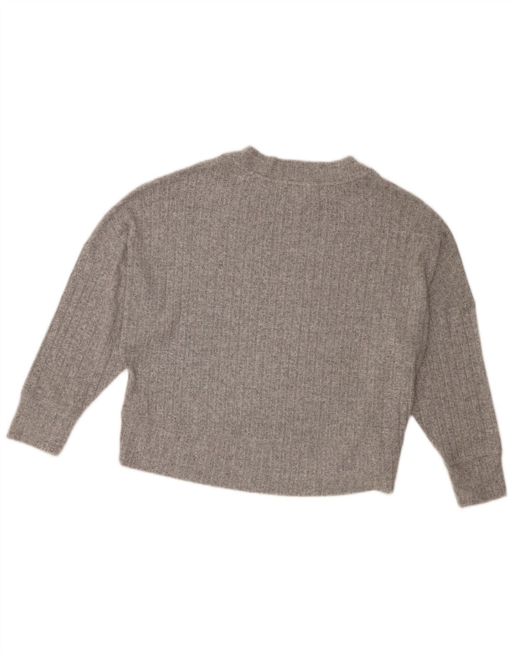 Marks & Spencer Damski sweter z okrągłym dekoltem UK 10, mały, szary nakrapiany