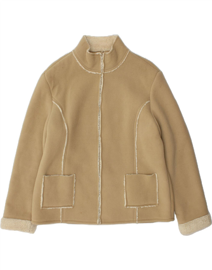 PACO Womens Fleece Jacket UK 18 XL Beige Polyester Vintage Paco and Second-Hand Paco from Messina Hembry 