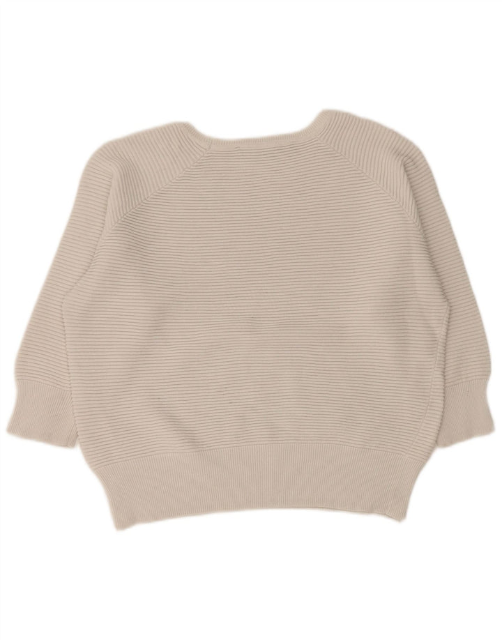 FRENCH CONNECTION Damski sweter z dekoltem w łódkę UK 10, mały, biały