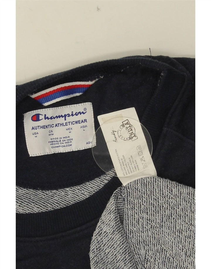Męska bluza z grafiką CHAMPION, średnia, granatowa, bawełniana