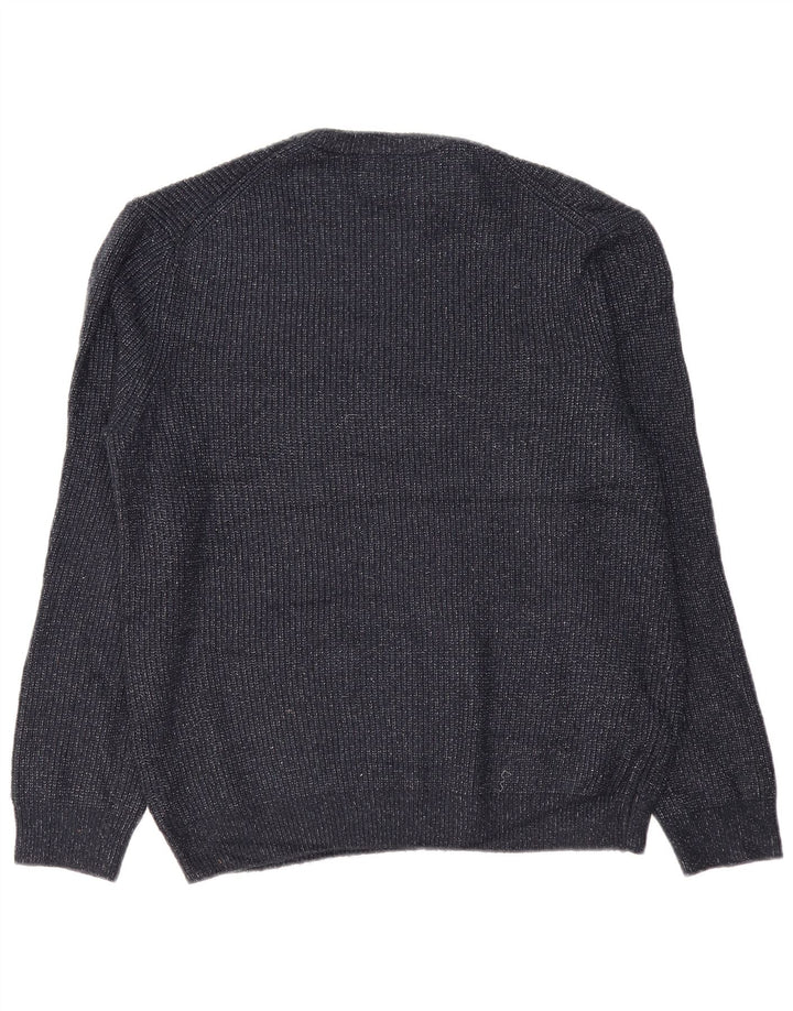 Marks & Spencer Męski sweter z okrągłym dekoltem XL, granatowy, nakrapiany