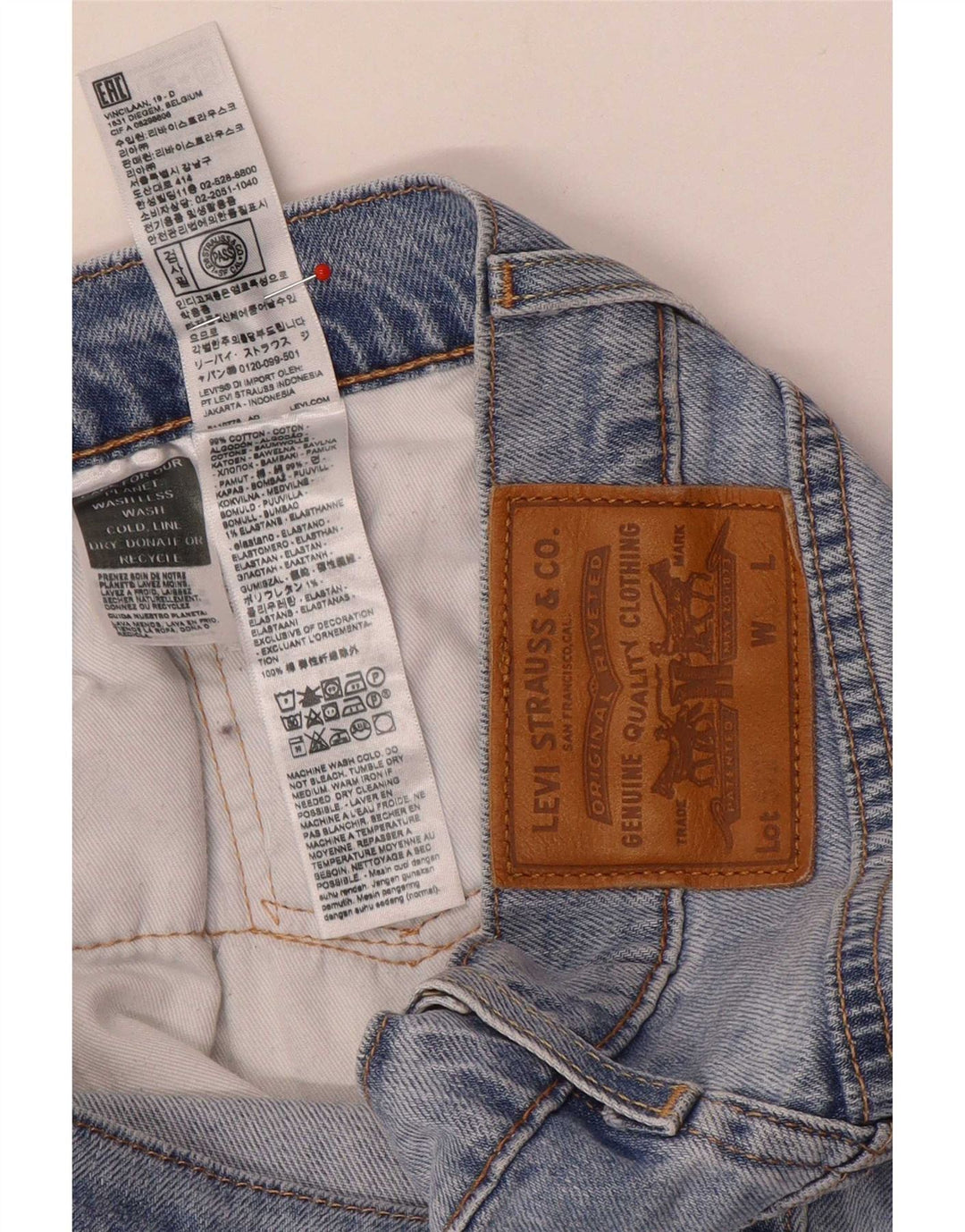 Męskie jeansy Levi's 511 Slim W30 L30 Niebieska bawełna