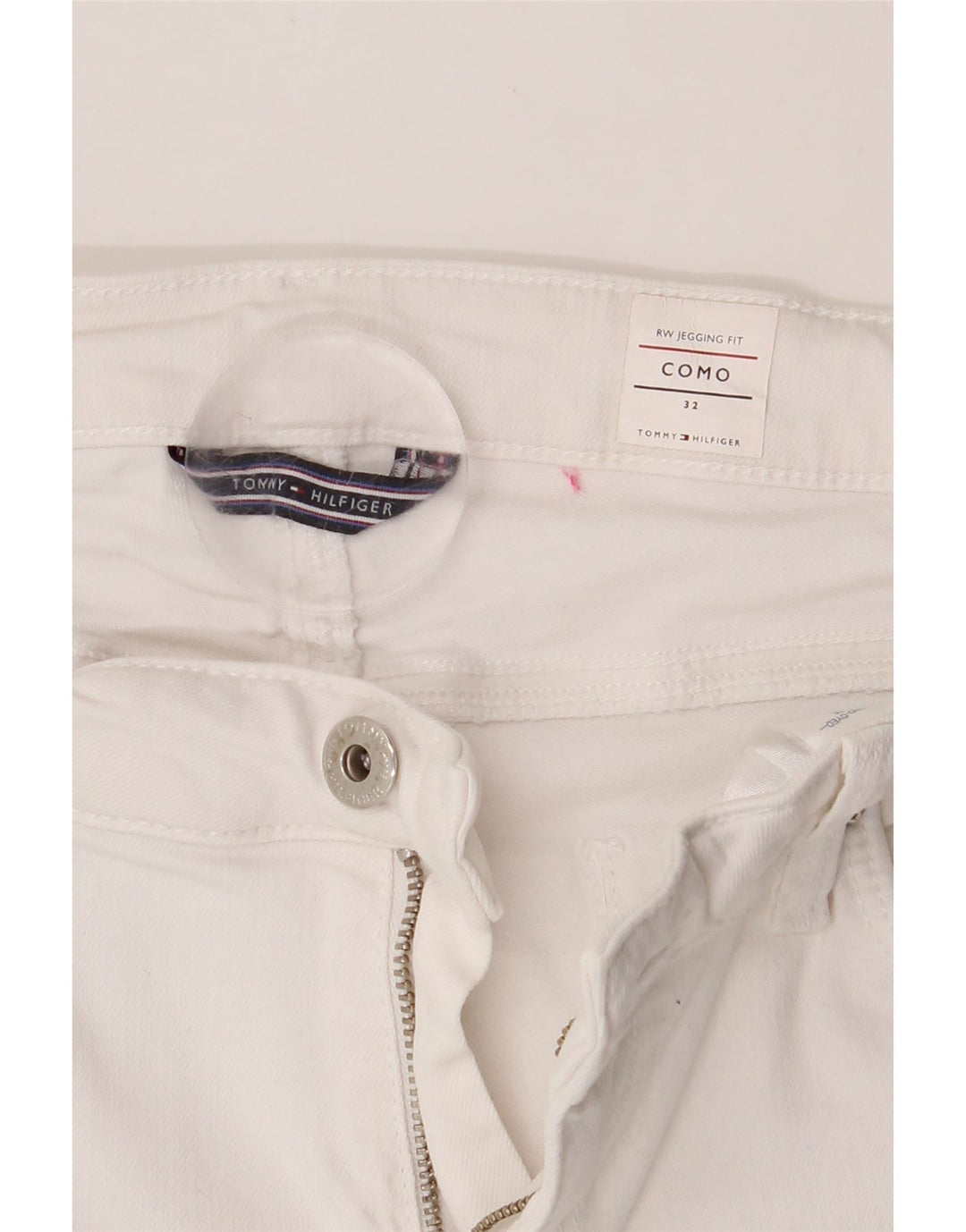 TOMMY HILFIGER Womens Como Jegging Jeans W32 L28 White Cotton Vintage Tommy Hilfiger and Second-Hand Tommy Hilfiger from Messina Hembry 