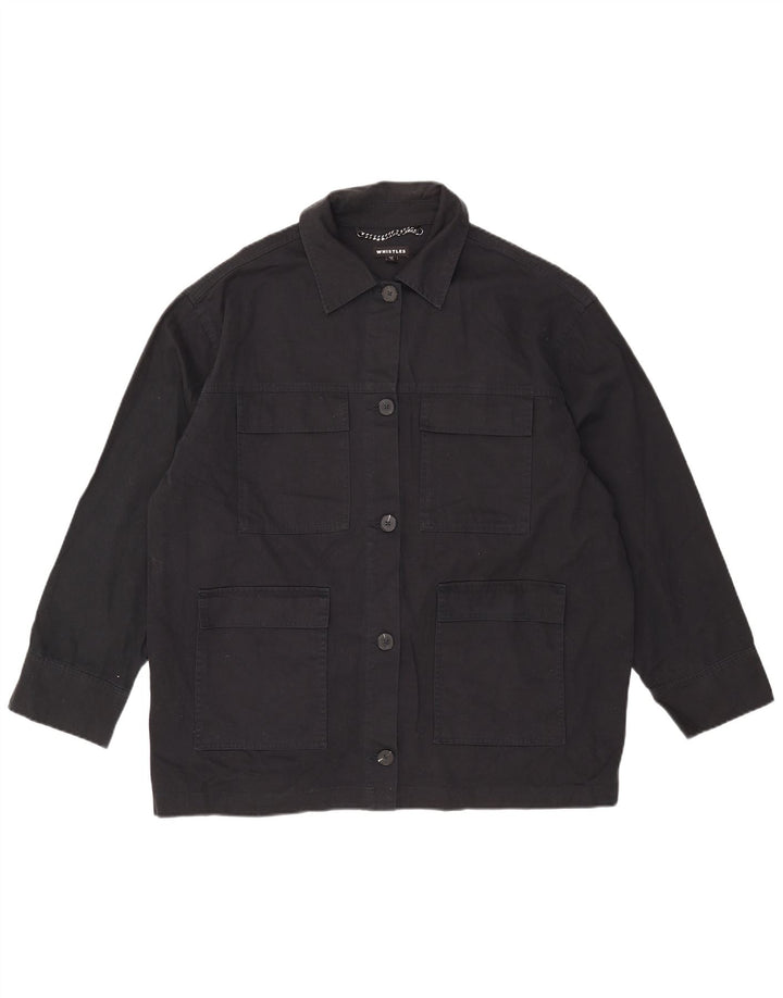 Whistle damska kurtka oversize UK 16, duża, czarna, bawełniana