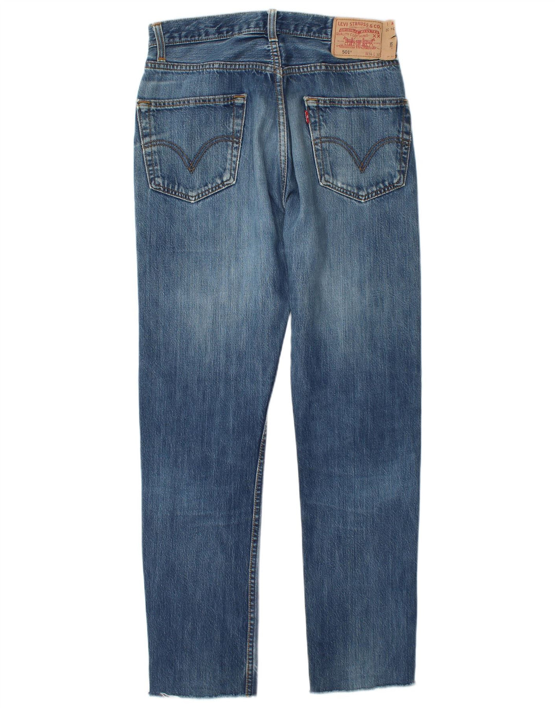 Damskie jeansy Levi's 501 w trudnej sytuacji W34 L30 Niebieskie