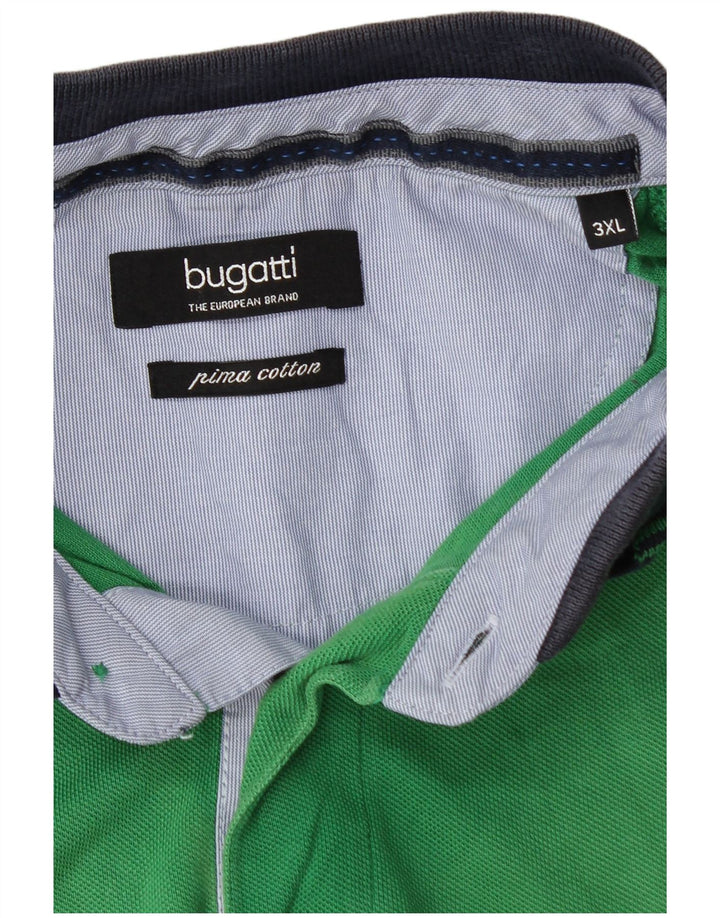 Męska koszulka polo Bugatti 3XL, zielona bawełna