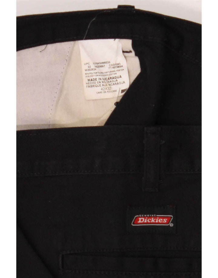 Męskie proste spodnie chino Dickies W42 L32 Czarny poliester