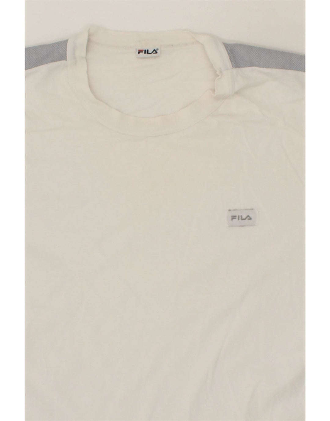 FILA Mens T-Shirt Top UK 38 Medium White Colourblock Cotton Vintage Fila and Second-Hand Fila from Messina Hembry 