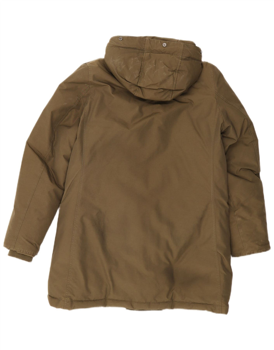 Damski ocieplany płaszcz z kapturem Woolrich UK 14, średnia bawełna khaki