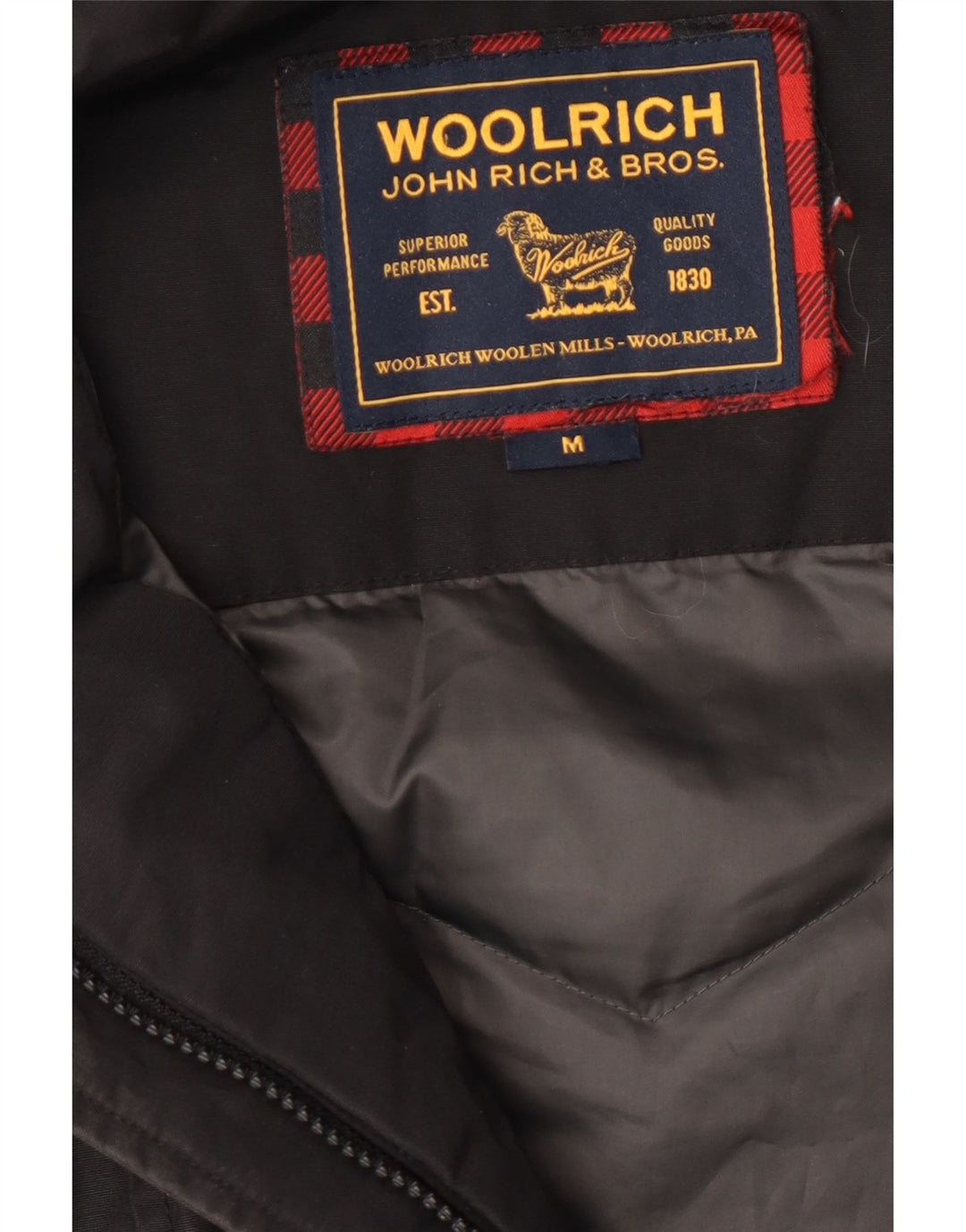 Damska ocieplana kurtka z kapturem Woolrich UK 12, średnia czarna