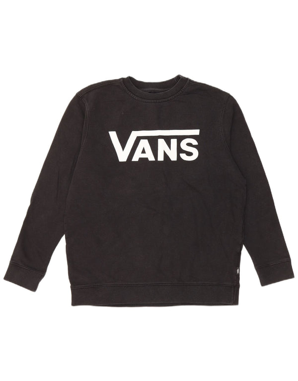 Chłopięcy sweter z grafiką Vans 13-14 lat XL, czarny, bawełniany