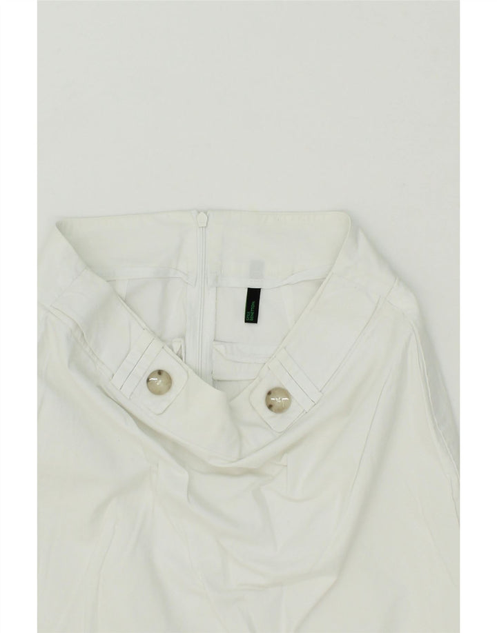 BENETTON Womens Pencil Skirt W28 Medium White Vintage Benetton and Second-Hand Benetton from Messina Hembry 