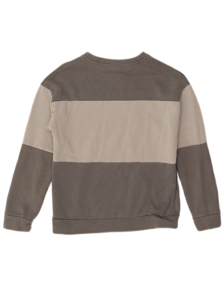 Chłopięcy sweter z grafiką NIKE, 10-11 lat, średnioszary, z blokami kolorów