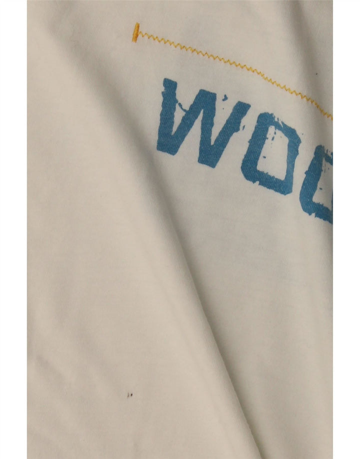 Męska koszulka z grafiką Woolrich Top XL, biała bawełna