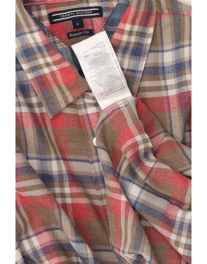 Damska koszula flanelowa Tommy Hilfiger US 8 w średnią wielobarwną kratkę
