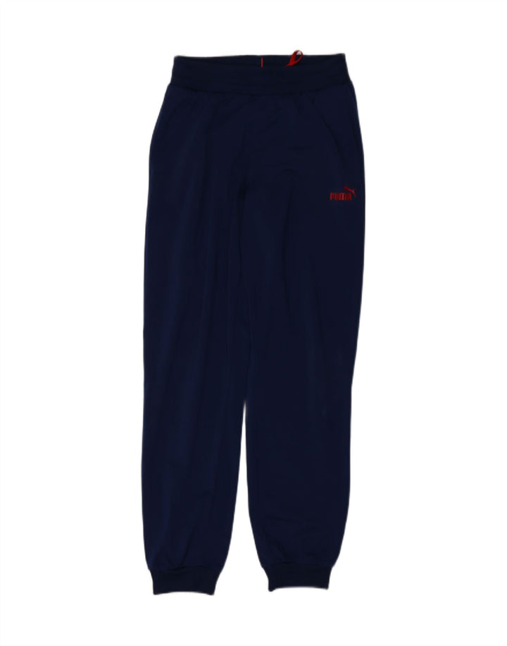 PUMA Boys Tracksuit Trousers Joggers 13-14 Years Navy Blue Polyester Vintage Puma and Second-Hand Puma from Messina Hembry 