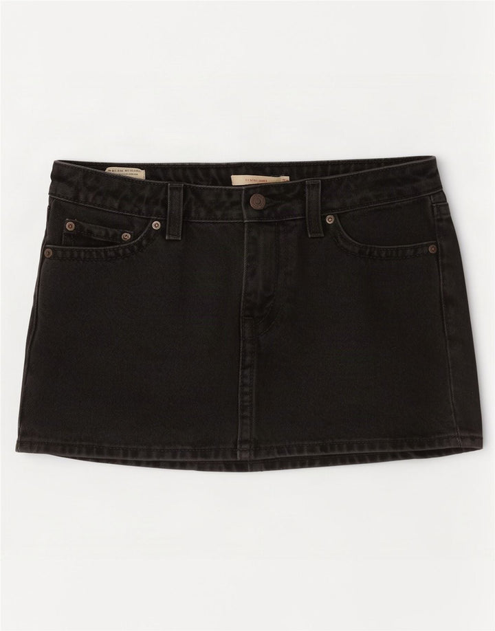 Damska mini spódniczka dżinsowa Levi's W28 Średnia szara bawełna