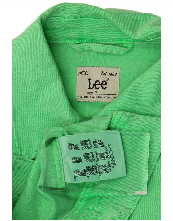 Damska kamizelka dżinsowa Lee Crop UK 10 Small, zielona bawełna