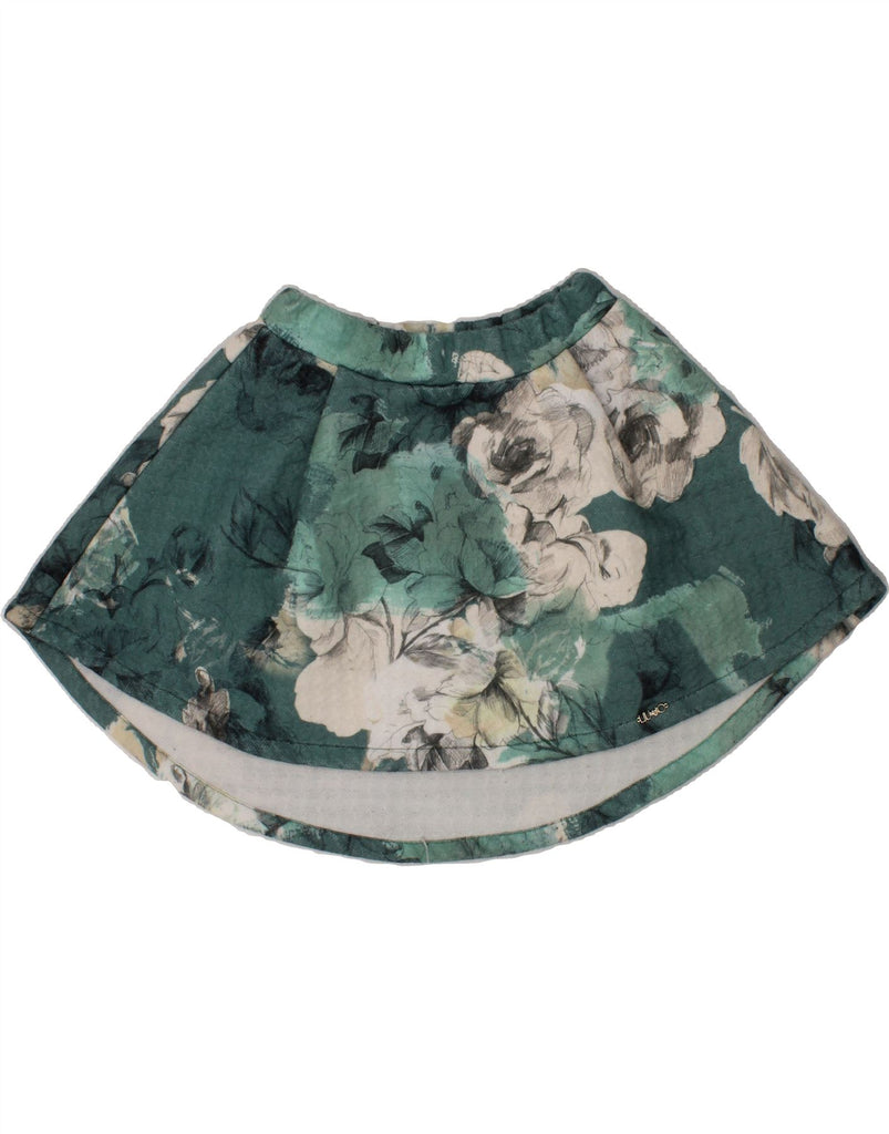 LIU JO Girls Mini Skirt 3-4 Years W18  Green Floral Polyester Vintage Liu Jo and Second-Hand Liu Jo from Messina Hembry 