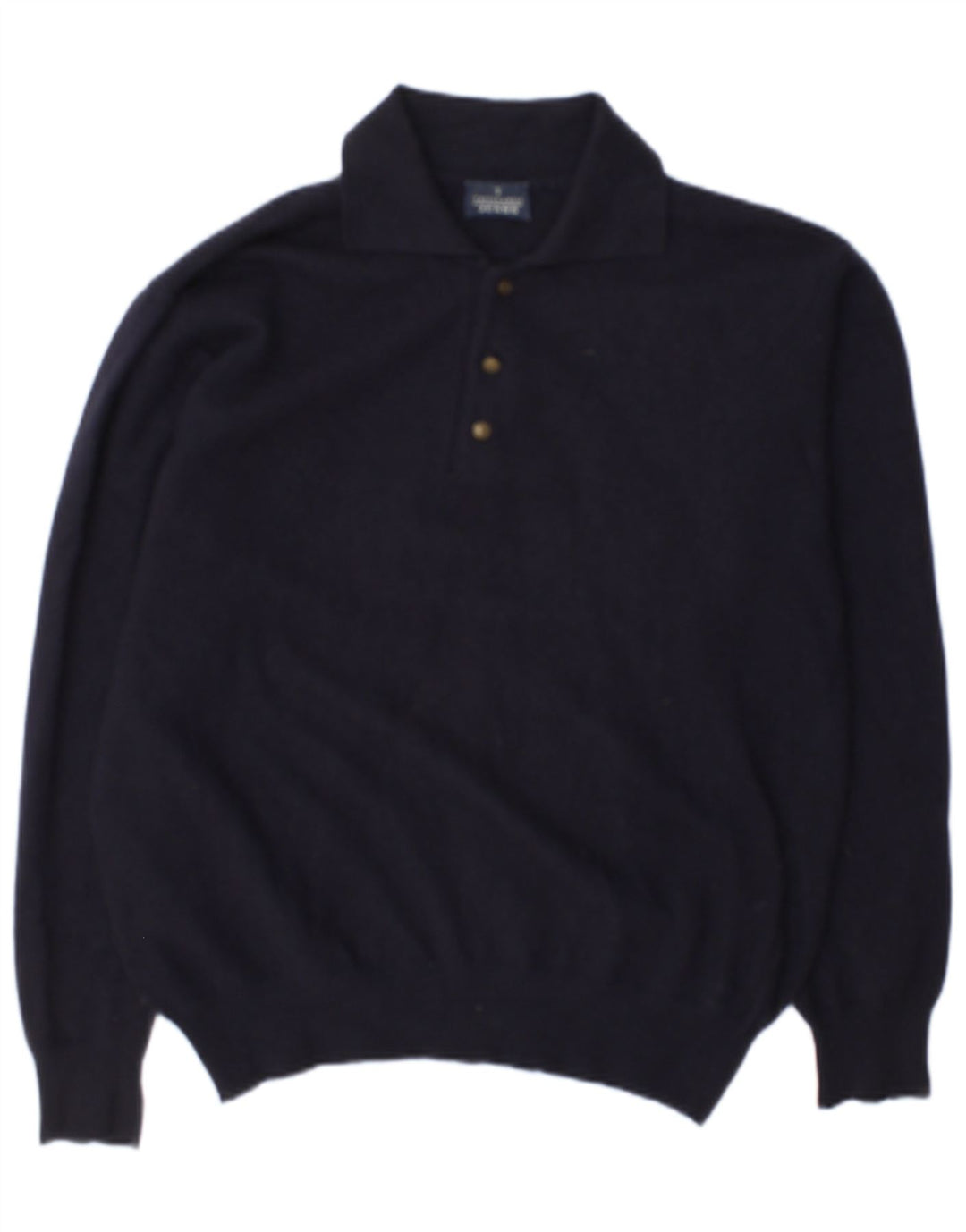 Męski sweter polo Trussardi Jeans Średni granatowy wełniany