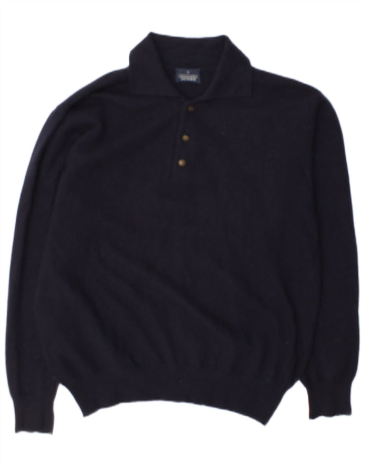 Męski sweter polo Trussardi Jeans Średni granatowy wełniany