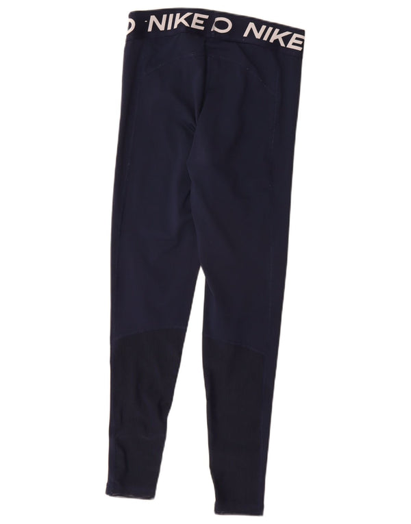 Damskie legginsy Nike Dri Fit Graphic UK 12, średni granatowy poliester