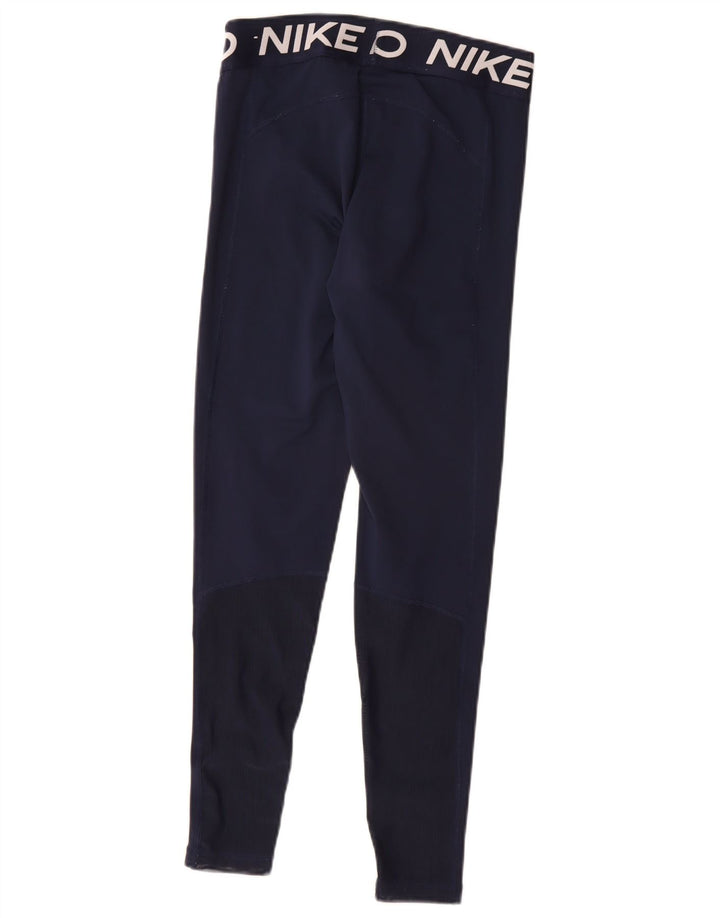 Damskie legginsy Nike Dri Fit Graphic UK 12, średni granatowy poliester