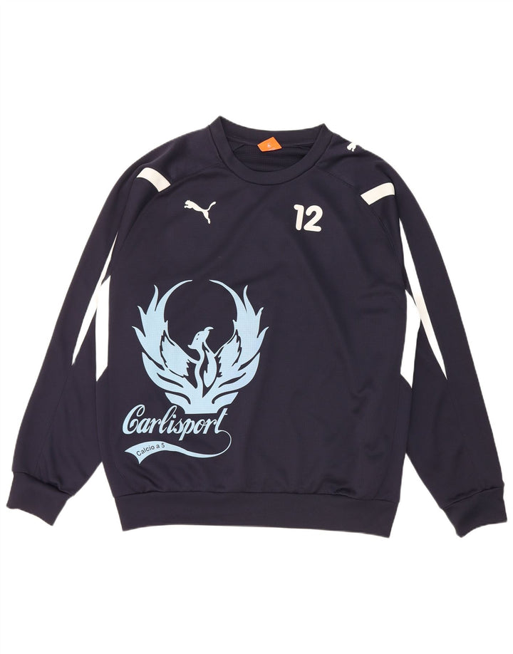 Męska bluza Puma z grafiką, sweter XL, granatowy, poliester