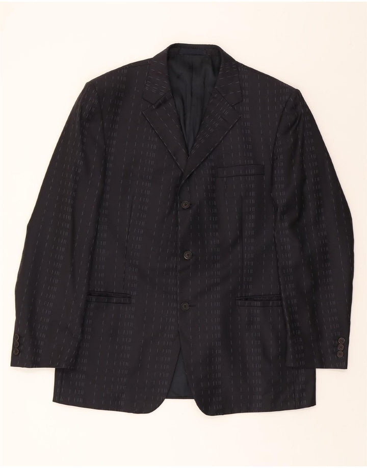 VERSACE CLASSIC Mens 3 Button Blazer Jacket IT 54 2XL Navy Blue Pinstripe Vintage Versace Classic and Second-Hand Versace Classic from Messina Hembry 