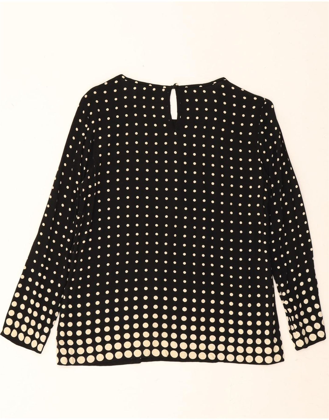 J. CREW Womens Oversized Long Sleeve Blouse Top US 0 XS Black Polka Dot Vintage J. Crew and Second-Hand J. Crew from Messina Hembry 