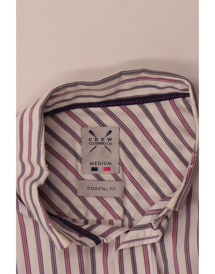 Crew Clothing Męska koszula o kroju przybrzeżnym, średnia, wielokolorowa, bawełniana w paski