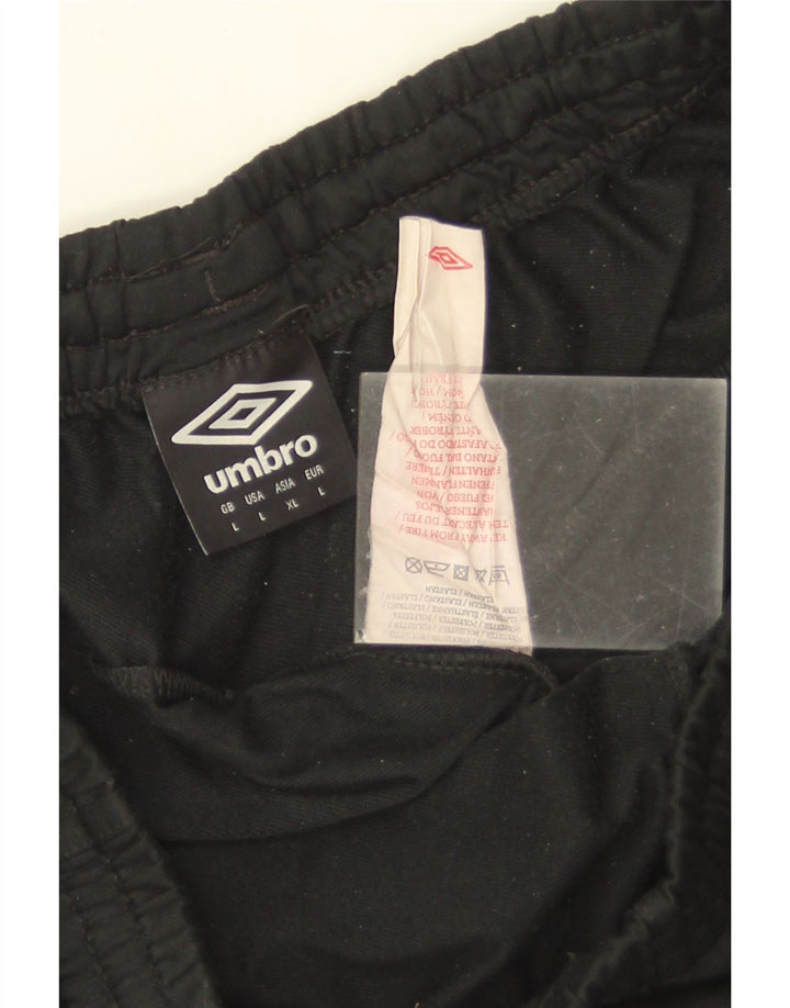 Męskie spodnie dresowe UMBRO, duże, czarne, poliestrowe