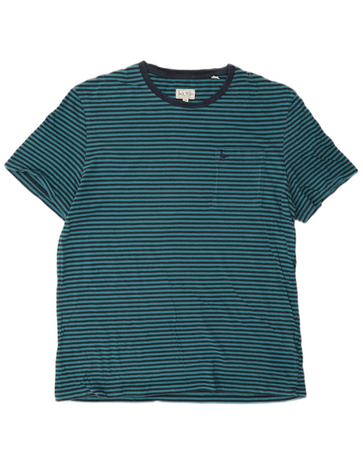 T-shirt męski Jack Wills, bawełniany, w kolorze średniego niebieskiego w prążki