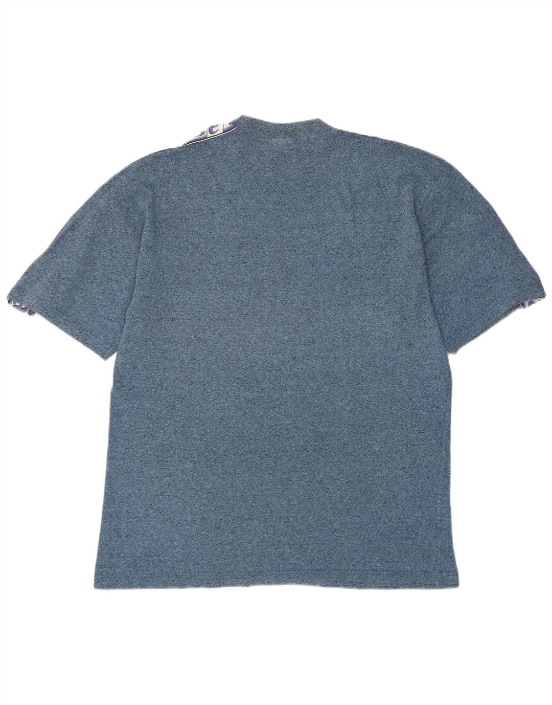 Męska koszulka z grafiką Asics, duża niebieska bawełna z blokami kolorów