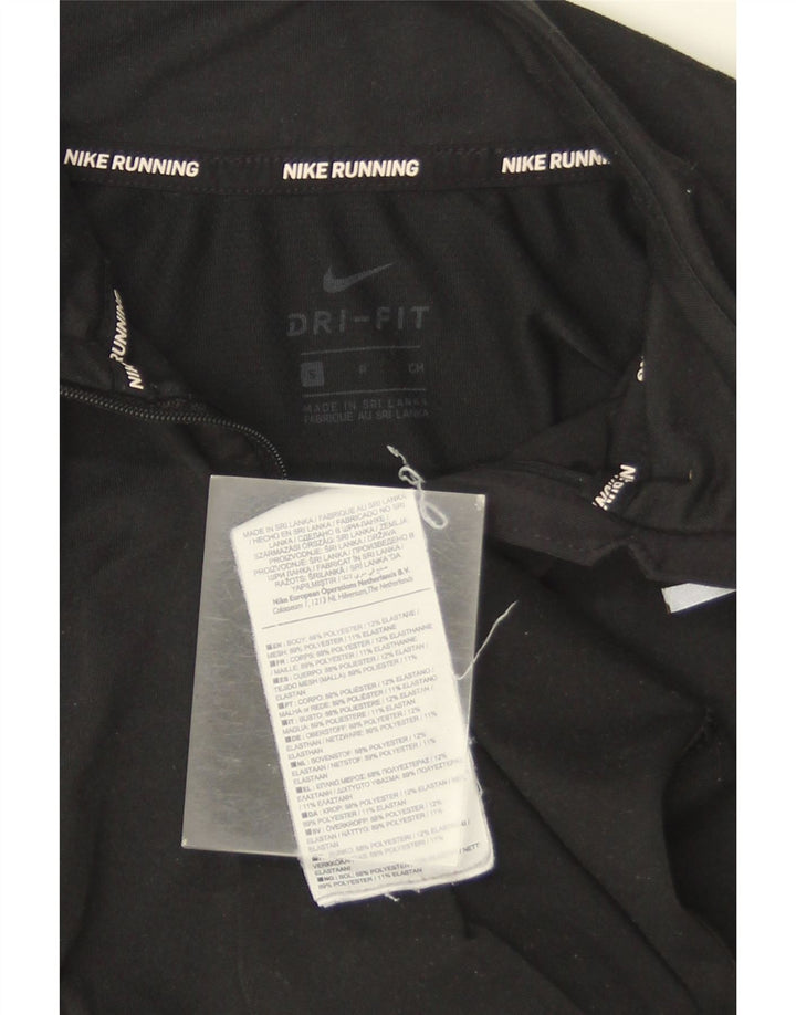 Damski dres Nike Dri Fit z zamkiem błyskawicznym na szyi, UK 10, mały, czarny
