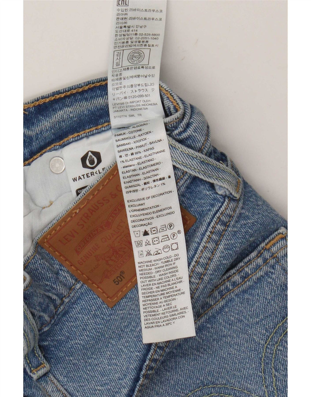 Damskie spodenki jeansowe Levi's 501 w trudnej sytuacji W23 2XS Niebieska bawełna