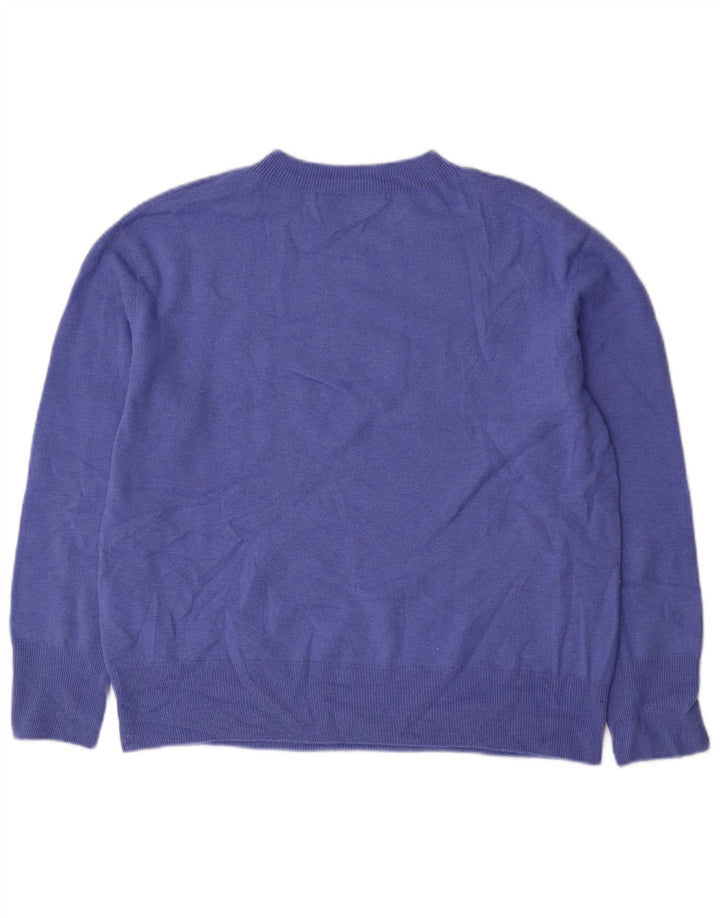 Damski sweter oversize z wycięciem pod szyją Zara UK 10 Small Blue Wełna