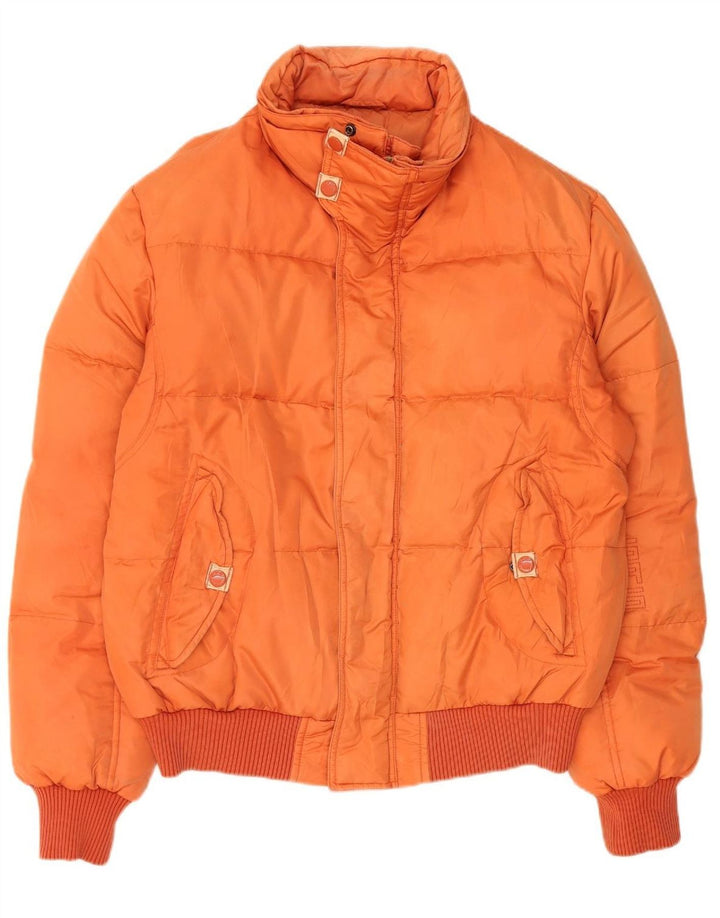 GAS Mens Padded Jacket UK 42 XL Orange Polyamide