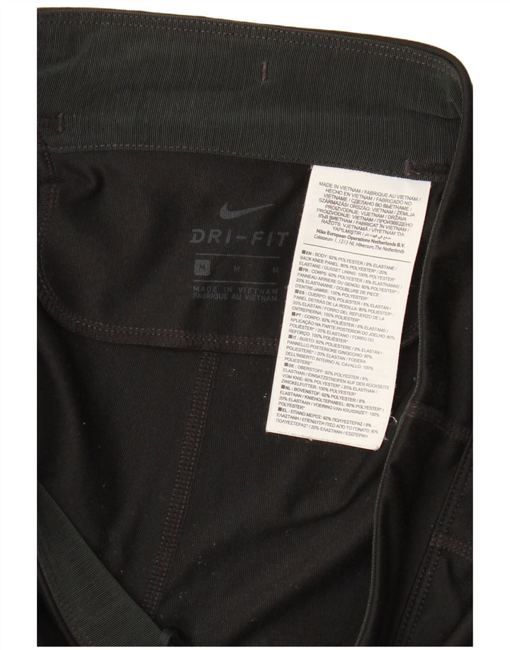 Damskie legginsy NIKE Dri Fit UK 12, średni czarny poliester