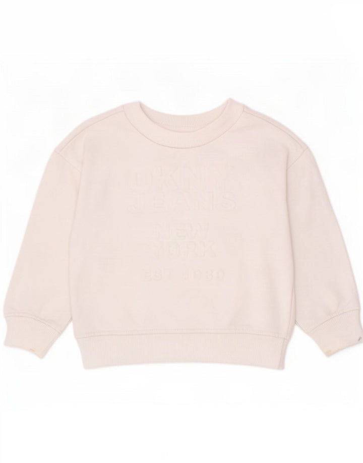 Dkny Chłopięca bluza z grafiką, 2-3 lata, biała bawełna