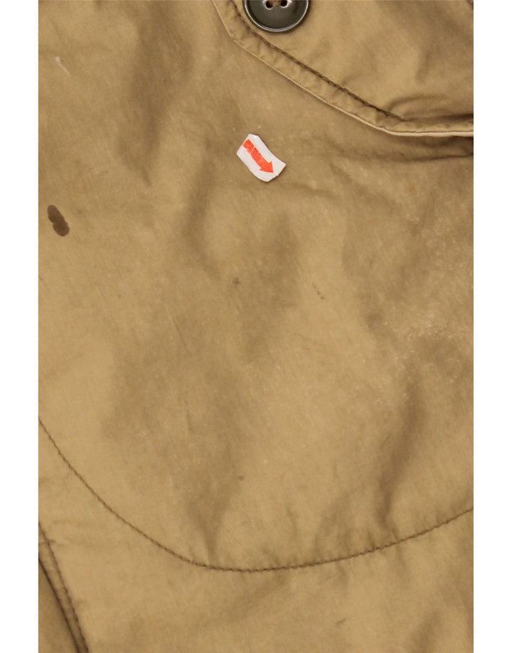 EDWIN Męski ocieplany płaszcz UK 38 Średni beż, bawełna