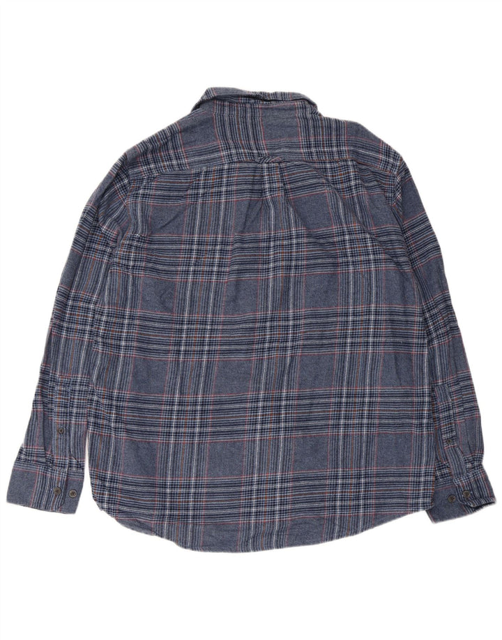 Koszula flanelowa męska Eddie Bauer XL w niebieską kratkę, bawełniana