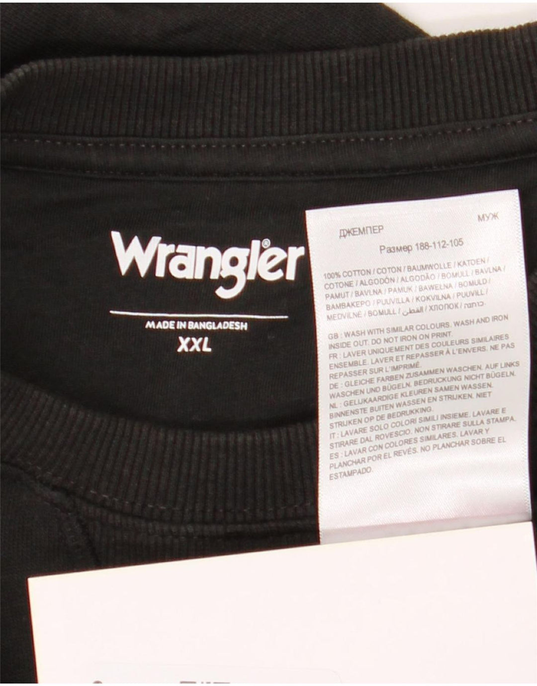 Męski sweter Wrangler 2XL, czarny, bawełniany